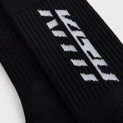 Kith Fast Logo Cotton Crew Socks - Black