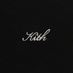 Kith Micro Waffle Tristan Henley - Black