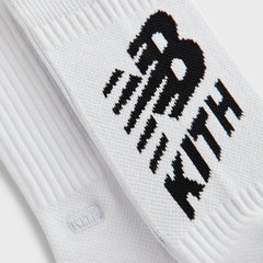 Kith & New Balance Big Logo Crew Socks - White