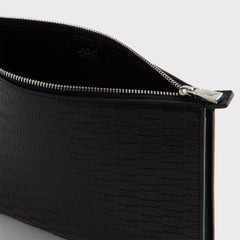 Kith Monogram Vachetta Leather Zip Pouch - Black