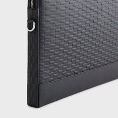 Kith Monogram Leather 15" Laptop Case - Black