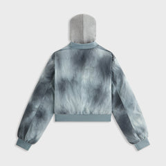 Kith Women Gorman II Washed Nylon Bomber Jacket - Concrete