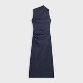 Kith Women Delphi Draped Sueded Gown - Black
