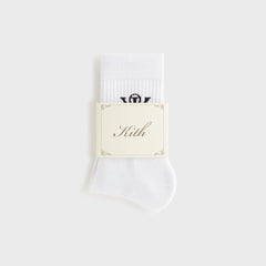Kith Women Crest Cotton Mid Crew Socks - White