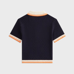 Kith Women Taylen Basketweave Sweater Polo - Ink