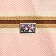 NAHMIAS Knit Striped Polo - Soft Pink Stripe