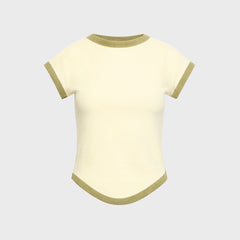 The Line by K Lavi Terry Tee - Baby Yellow