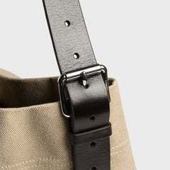 Lemaire Belted Tote Bag - Dark Linen