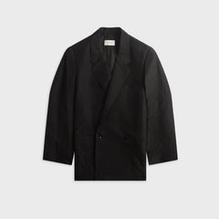Lemaire Soft Tailoring Double Breasted Coat - Black