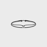Le Gramme Polished Sterling Silver Entrelacs Cord Bracelet - Black