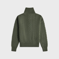 Loewe Zip Up Sweater - Khaki Green