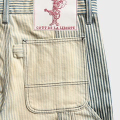 Coût De La Liberté Bushwick Hickory Stripe Cut Off Short - Asphalt Dint