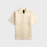 Maharishi 7316 Light Double Voile Cuban Shirt - Ecru