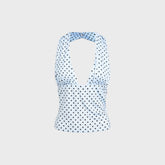 Miaou Mathilde Top - Blue Small Dot