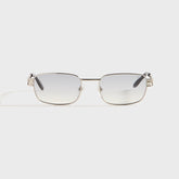 Vintage Frames Dime 24KT - White Gold / Charcoal Gradient