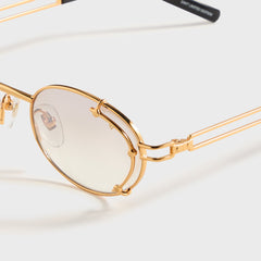Vintage Frames Knowledge 24KT - Yellow Gold / Brown Smoke Gradient