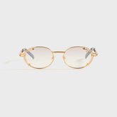 Vintage Frames Knowledge 24KT - Yellow Gold / Brown Smoke Gradient
