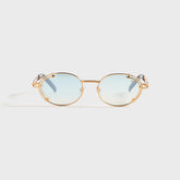 Vintage Frames Knowledge 24KT - Yellow Gold / Tiffany Blue