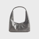 MARGESHERWOOD Hobo Shoulder Bag - Grey Semi Vegetable