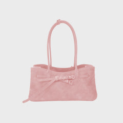 MARGESHERWOOD Grandma Used Shoulder Bag - Baby Pink Nubuck