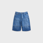 Marine Serre Denim Bermuda - Light Blue