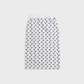 Marine Serre Moon Printed Jersey Knee Length Skirt - White