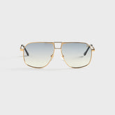 Vintage Frames Bellagio Two-Tone Yellow & White Gold Sunglasses - Asphalt Gradient