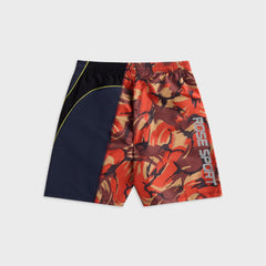 Martine Rose Collage Swim Short - Orange Camo / Navy