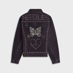 Needles Studded 14W Corduroy Jean Jacket - Black