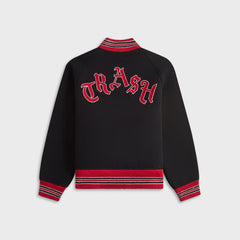 Needles Deconstructed Lettered Wool Melton Jacket - Black
