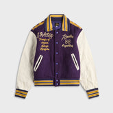 Needles Lettered Wool Melton Jacket - Purple