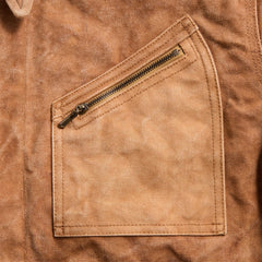 Needles Duck Canvas Kakishibu Dye Zipped Work Jacket - Brown