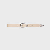 Black Suede Studio Neve Belt - Cream Leather