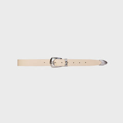 Black Suede Studio Neve Belt - Cream Leather