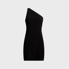 Norma Kamali One Shoulder Mini Dress - Black