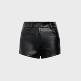 Norma Kamali High Waist Jean Short - Black