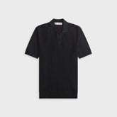 Orlebar Brown Horton Silk Fine Stripe Polo Shirt - Night Iris