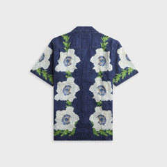 Orlebar Brown Maitan Coronaria Broderie Shirt - Night Iris