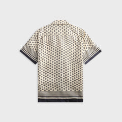 Orlebar Brown Maitan Silk Lumina Shirt - Latte / Night Iris