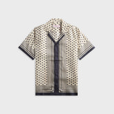Orlebar Brown Maitan Silk Lumina Shirt - Latte / Night Iris