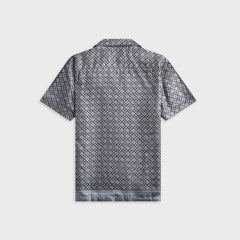 Orlebar Brown Maitan Silk Paisley Season Print Shirt - Night Iris
