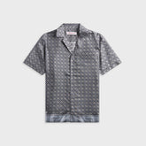 Orlebar Brown Maitan Silk Paisley Season Print Shirt - Night Iris