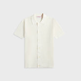 Orlebar Brown Tiernan Chevron Crochet Shirt - White Sand