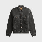 orSLOW Flannel Check Lining JK B.Denim Stone Shirt - Black / White