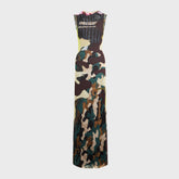 Ottolinger Mesh Maxi Gown - Morph Camo