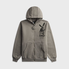 by Parra End The Bunny Zip Hooded Sweatshirt - Grey