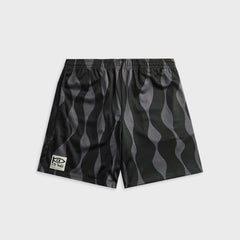 by Parra Waved Mesh Short - Black