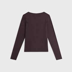 Peachy Den Kylie Long Sleeve Top - Chocolate