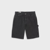 vowels Overdyed Painter Short - Black
