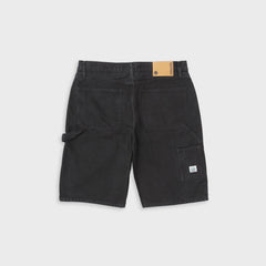 vowels Overdyed Painter Short - Black
